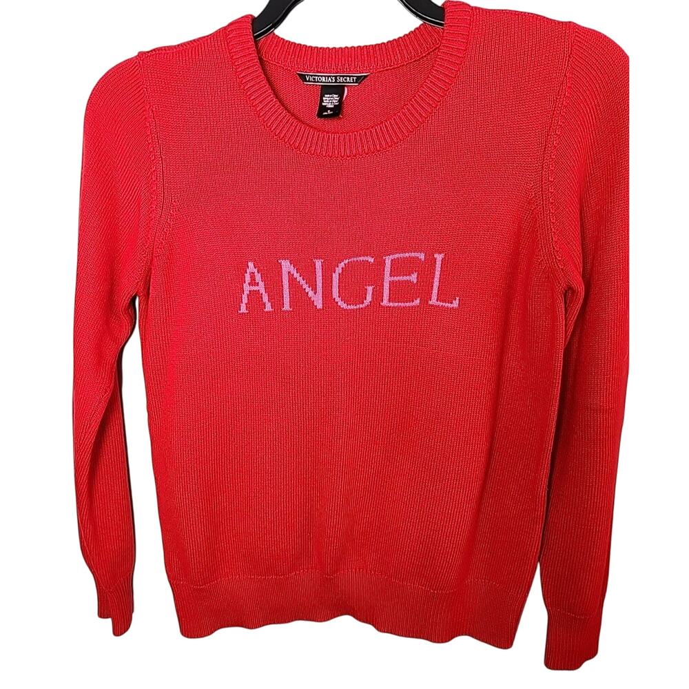 VICTORIA'S SECRET RED ANGEL SWEATER SIZE MEDIUM MSRP $78